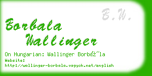 borbala wallinger business card